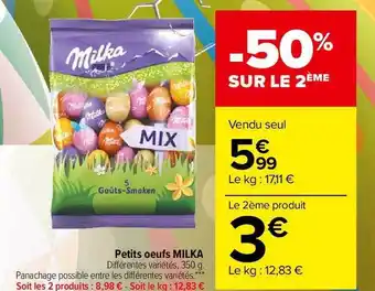 Carrefour Market Petits Oeufs Milka offre