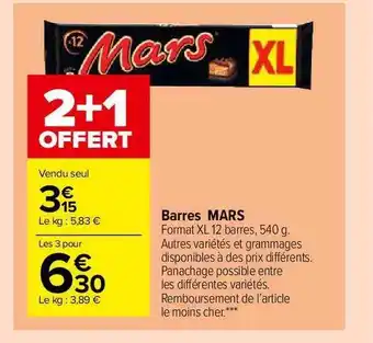 Carrefour Market Barres Mars offre