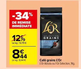 Carrefour Market Café Grains L'or offre