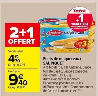 Carrefour Market Filets De Maquereaux Saupiquet offre