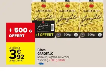 Carrefour Market Garofalo Pâtes offre
