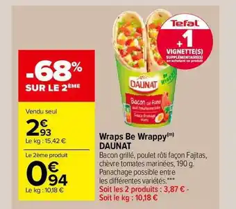 Carrefour Market Wraps Be Wrappy Daunat offre