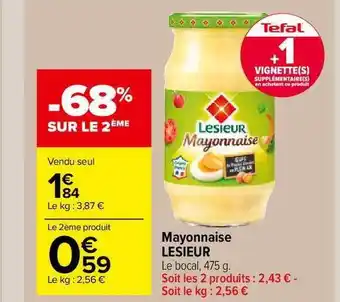 Carrefour Market Mayonnaise Lesieur offre