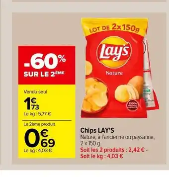 Carrefour Market Chips Lay's offre