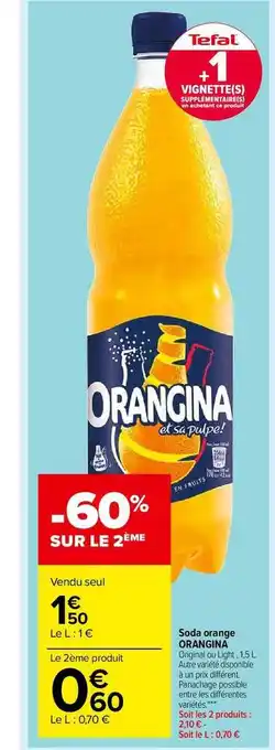 Carrefour Market Soda Orange Orangina offre