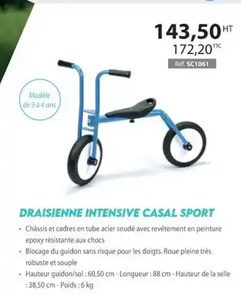 Casal Sport Draisienne intensive casal sport offre