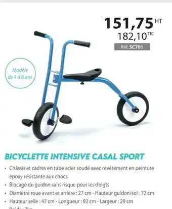 Casal Sport Bicyclette intensive casal sport offre