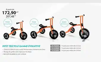 Casal Sport Petit tricycle gamme évolutive offre