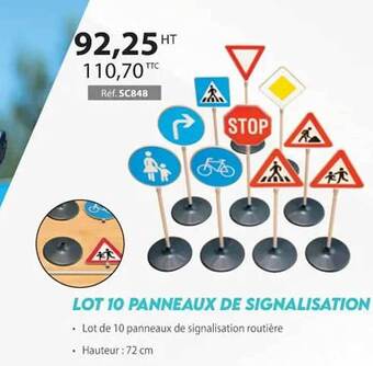 Casal Sport Lot 10 panneaux de signalisation offre