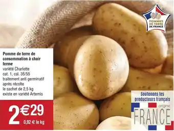 Cora x Carrefour Pomme de terre de consommation à chair ferme offre