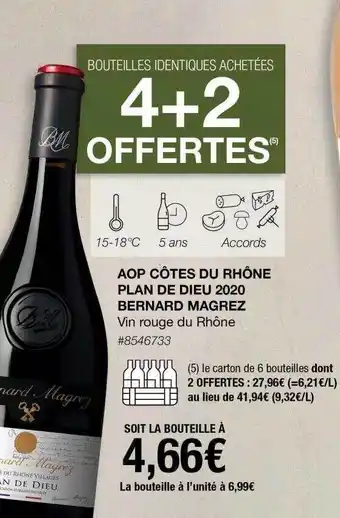 Costco Aop côtes du rhône plan de dieu 2020 bernard magrez offre