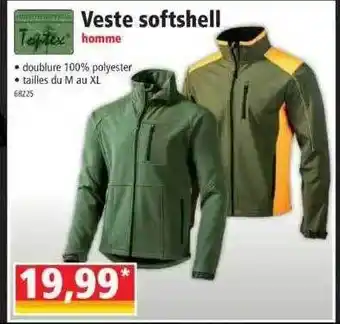 Veste softshell homme toptex