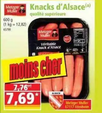 Norma Knacks d'alsace qualité supérieure metzger muller offre