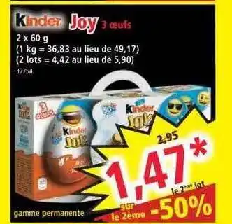Norma Kinder joy 3 oeufs offre