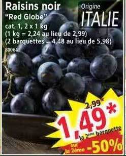 Norma Raisins noir offre