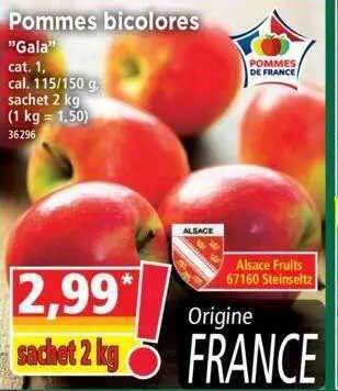 Norma Pommes bicolores offre