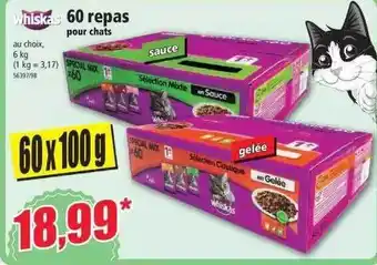 Norma 60 repas pour chats whiskas offre
