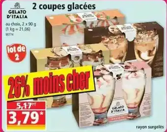 Norma 2 coupes glacées gelato d'italia offre