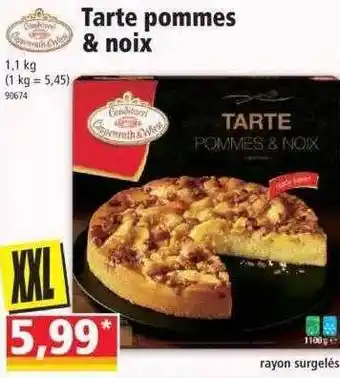 Norma Tarte pommes & noix offre