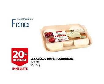 Auchan Le cabécou du périgord rians offre