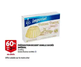 Auchan Préparation dessert vanille sucrée impérial offre