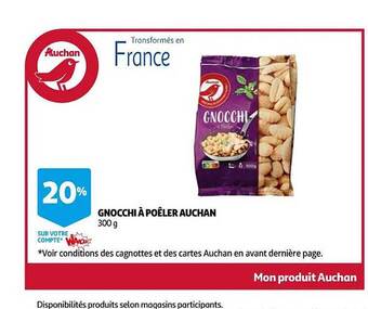 Auchan Gnocchi à poêler auchan offre