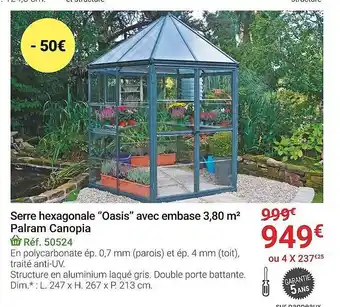 Gamm vert Serre hexagonale offre