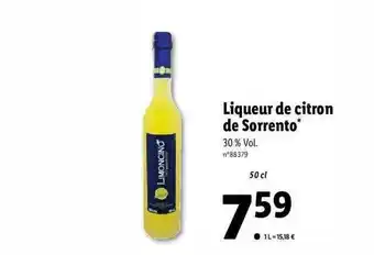 Lidl Liqueur de citron de sorrento offre