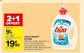 Carrefour Market Lessive Liquide Le Chat offre