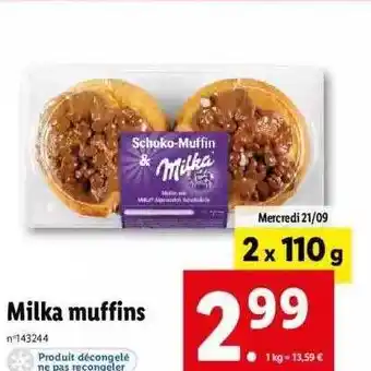 Lidl Milka muffins offre