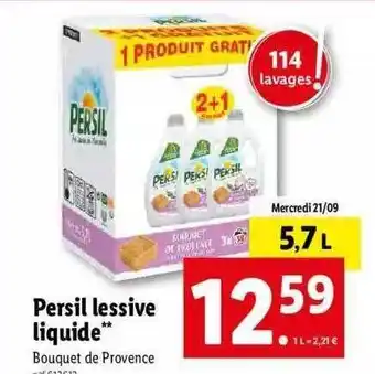 Lidl Persil lessive liquide offre