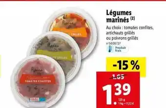 Lidl Légumes marinés offre