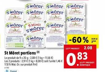 Lidl St môret portions offre