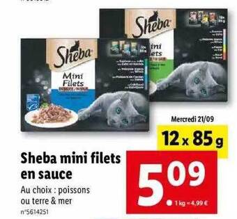 Lidl Sheba mini filets en sauce offre