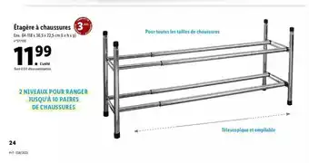 Lidl Étagère à chaussures offre