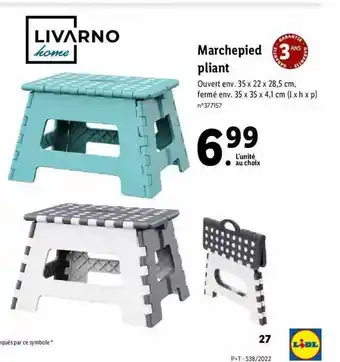 Lidl Marchepied pliant livarno home offre