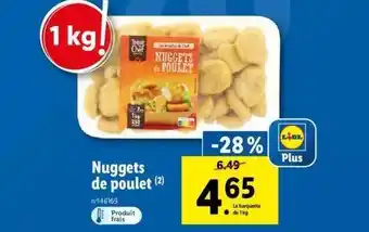Lidl Nuggets de poulet toque du chef offre