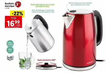 Lidl Bouilloire électrique silvercrest offre