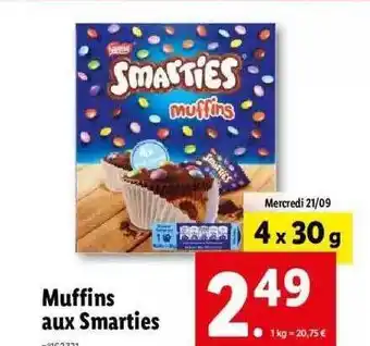 Lidl Muffins aux smarties nestlé offre