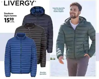 Lidl Doudoune légère homme livergy offre