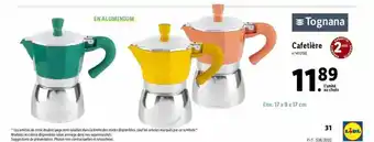 Lidl Cafetière tognana offre
