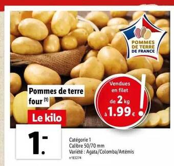 Lidl Pommes de terre four offre