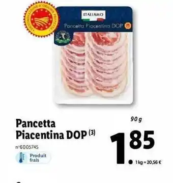 Lidl Pancetta piacentina dop italiamo offre