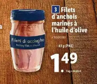 Filets d'anchois marinés à l'huile d'olive