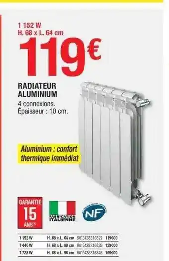 Brico Dépôt Radiateur aluminium offre