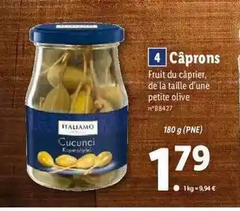 Lidl Câprons italiamo offre