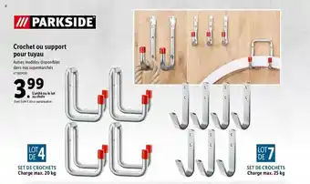 Lidl Crochet ou support pour tuyau parkside offre