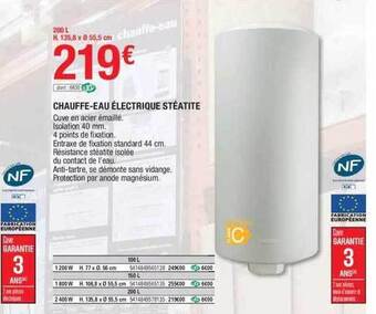 Chauffe-eau électrique stéatite