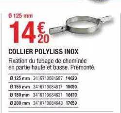 Brico Dépôt Collier polyliss inox offre