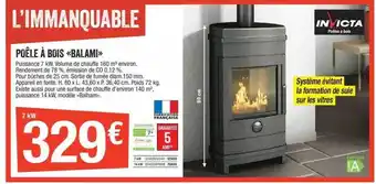 Brico Dépôt Poêle à bois «balami» invicta offre